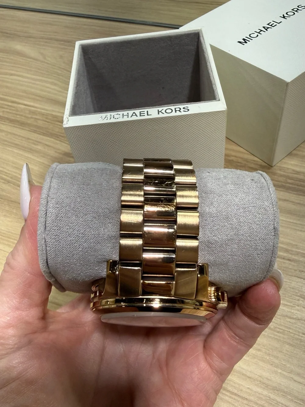 Michael Kors Oversized Rose Gold Chronograph Watch